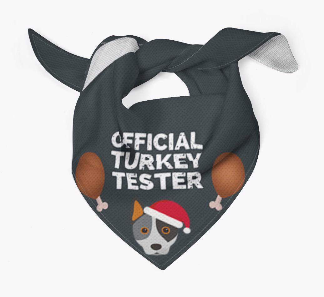 Official Turkey Tester : Personalized {breedFullName} Christmas Bandana
