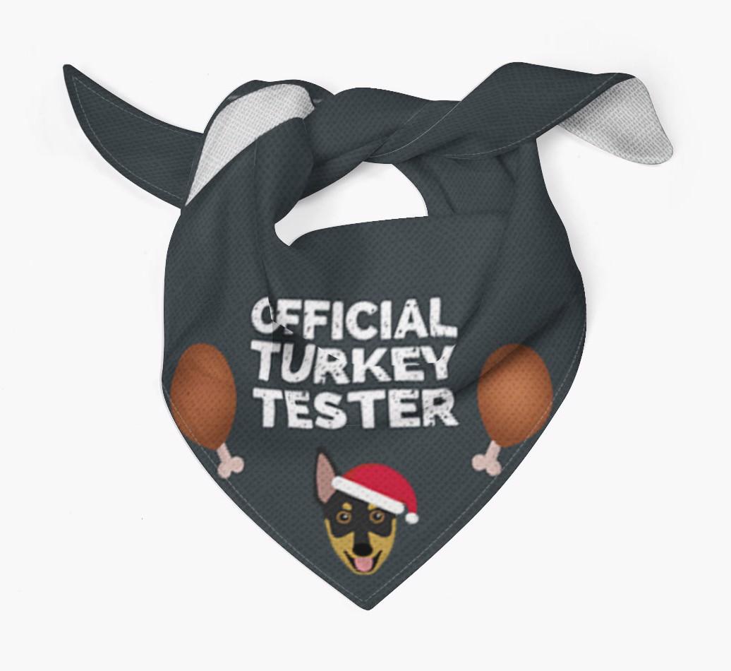 Official Turkey Tester : Personalized {breedFullName} Christmas Bandana