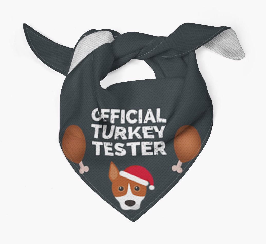 Official Turkey Tester : Personalized {breedFullName} Christmas Bandana