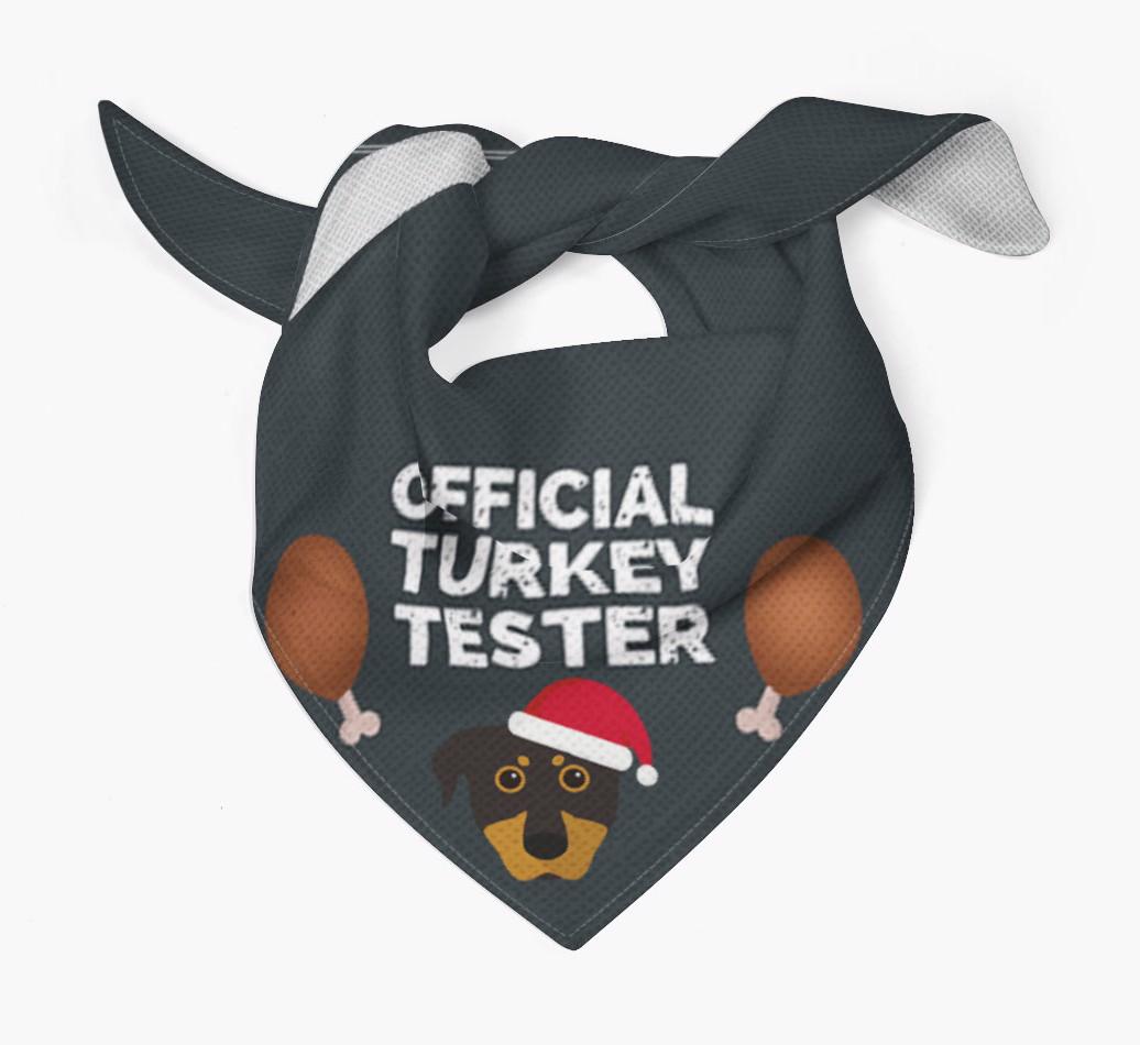Official Turkey Tester : Personalized {breedFullName} Christmas Bandana