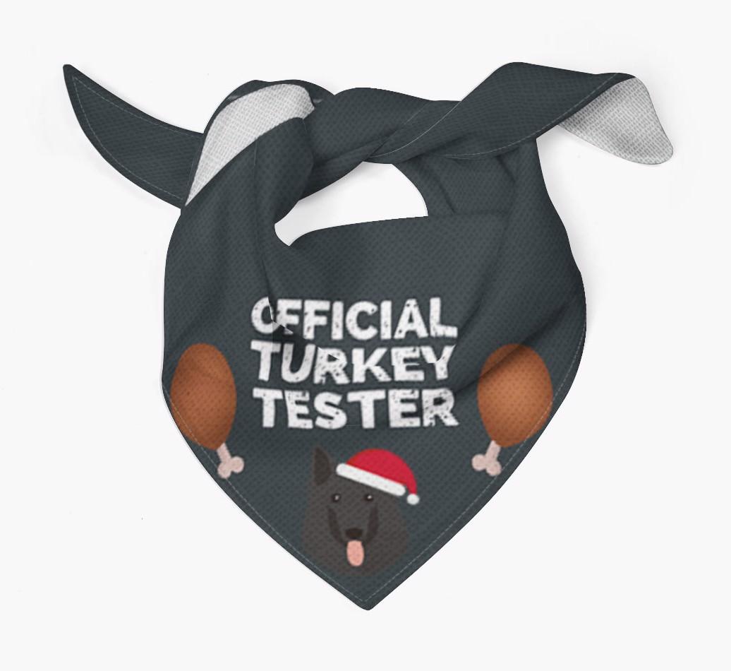 Official Turkey Tester : Personalized {breedFullName} Christmas Bandana