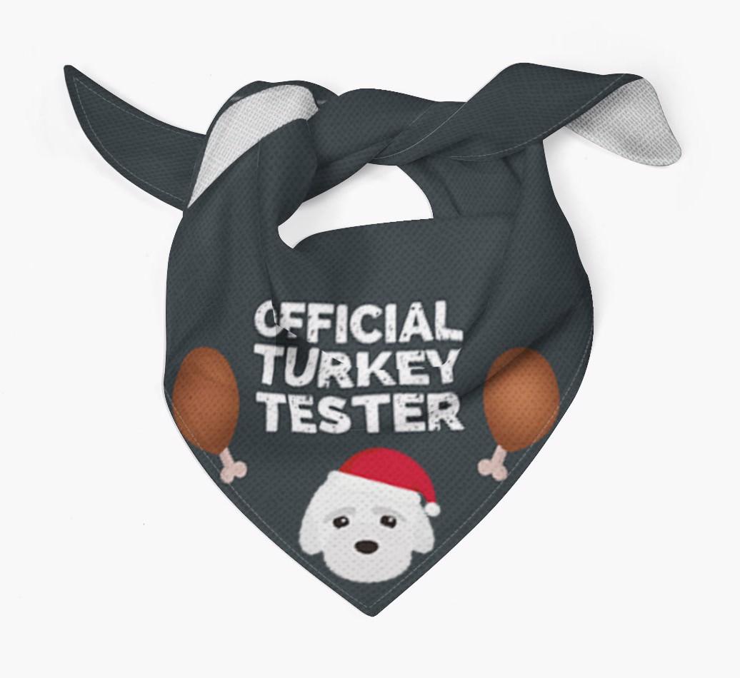 Official Turkey Tester : Personalized {breedFullName} Christmas Bandana