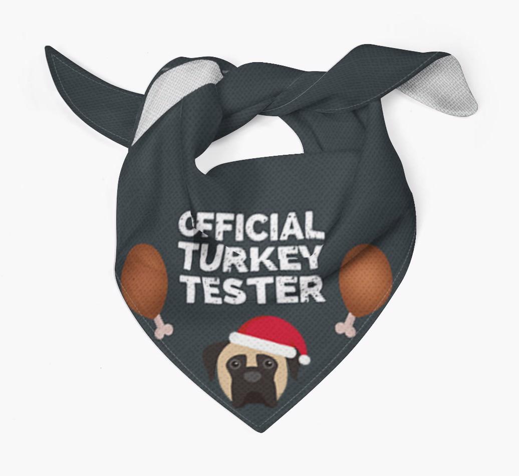 Official Turkey Tester : Personalized {breedFullName} Christmas Bandana