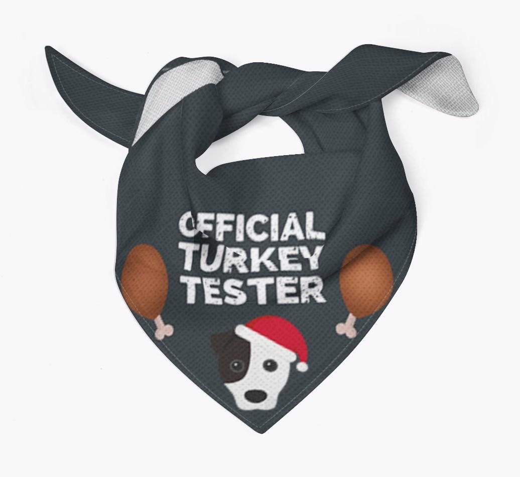 Official Turkey Tester : Personalized {breedFullName} Christmas Bandana