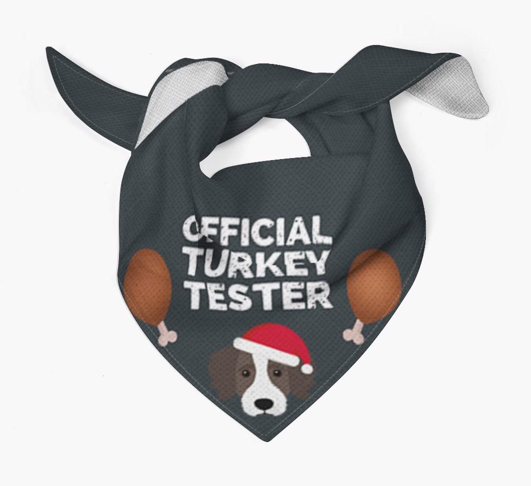 Official Turkey Tester : Personalized {breedFullName} Christmas Bandana