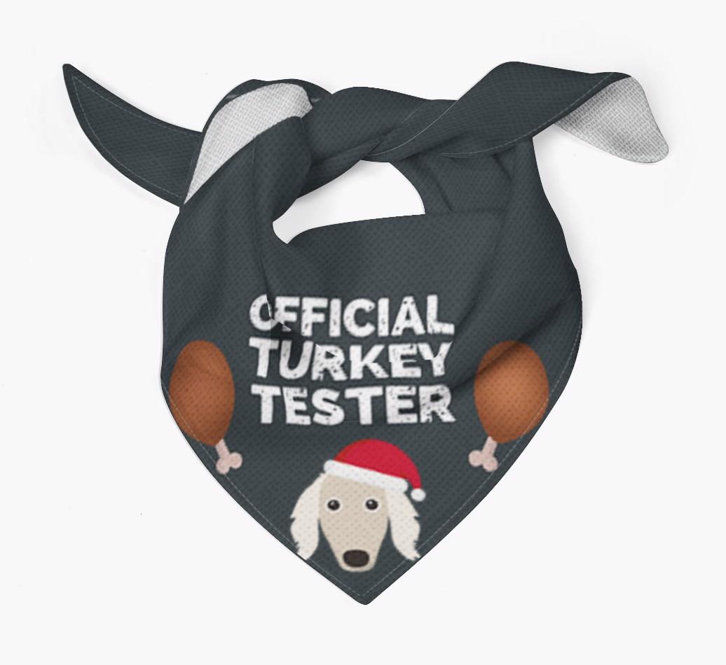 Official Turkey Tester : Personalized {breedFullName} Christmas Bandana