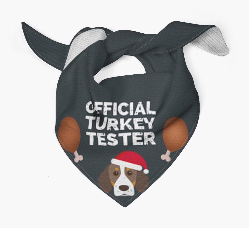 Official Turkey Tester : Personalized {breedFullName} Christmas Bandana