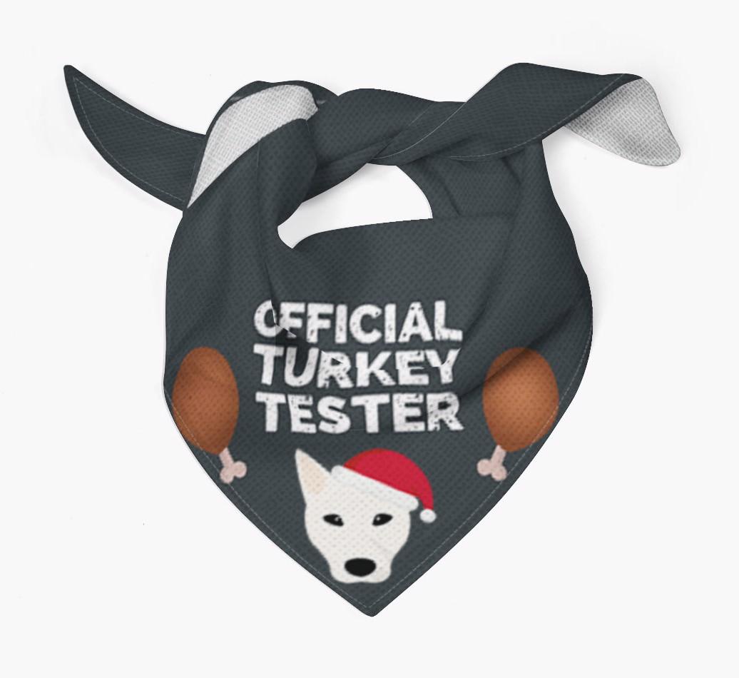 Official Turkey Tester : Personalized {breedFullName} Christmas Bandana