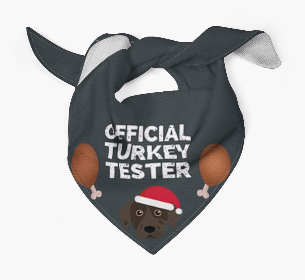 Official Turkey Tester : Personalized {breedFullName} Christmas Bandana