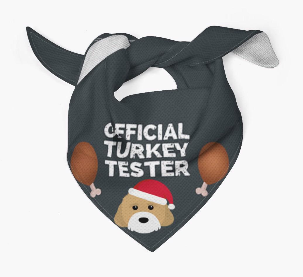 Official Turkey Tester : Personalized {breedFullName} Christmas Bandana