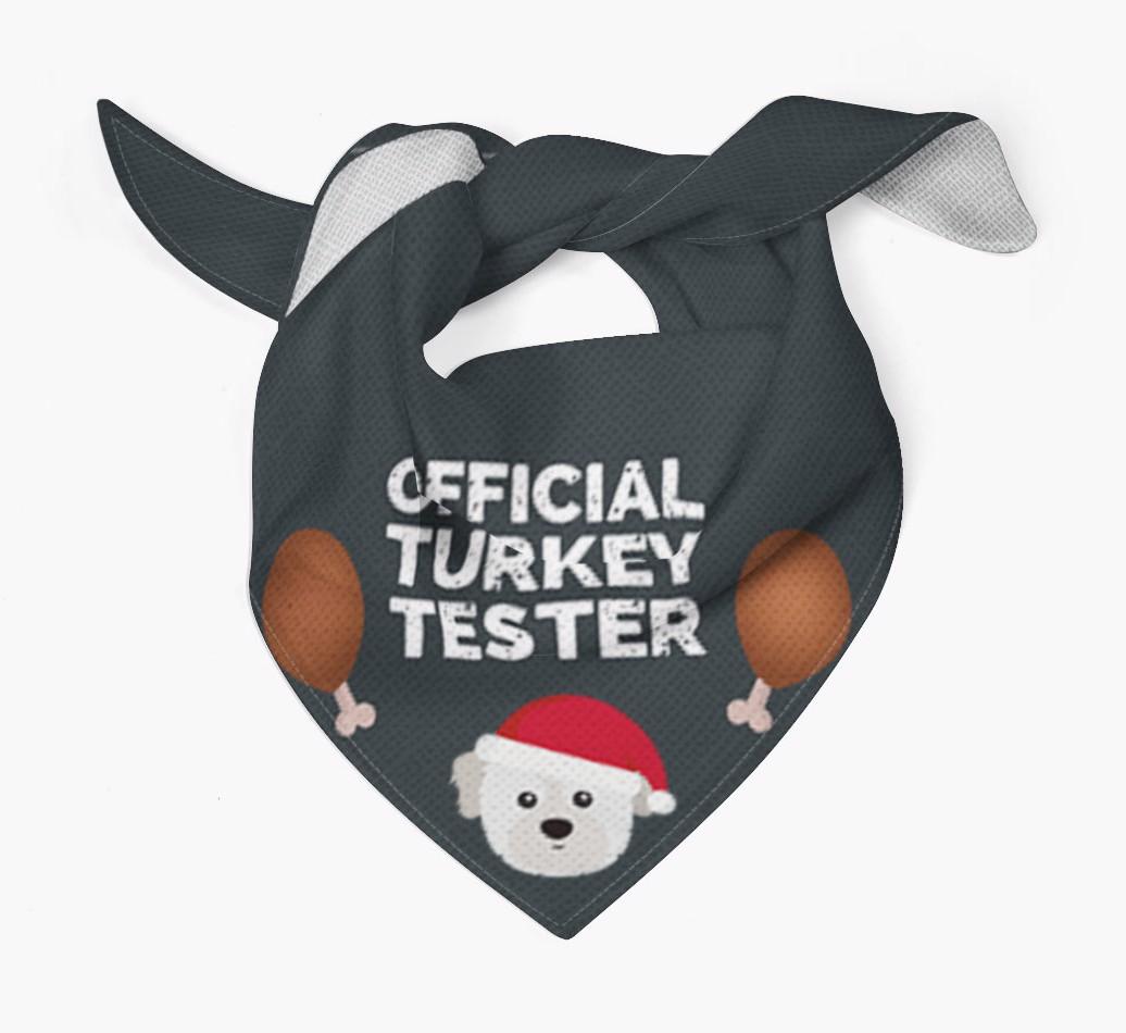 Official Turkey Tester : Personalized {breedFullName} Christmas Bandana