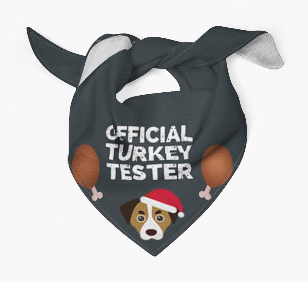 Official Turkey Tester : Personalized {breedFullName} Christmas Bandana