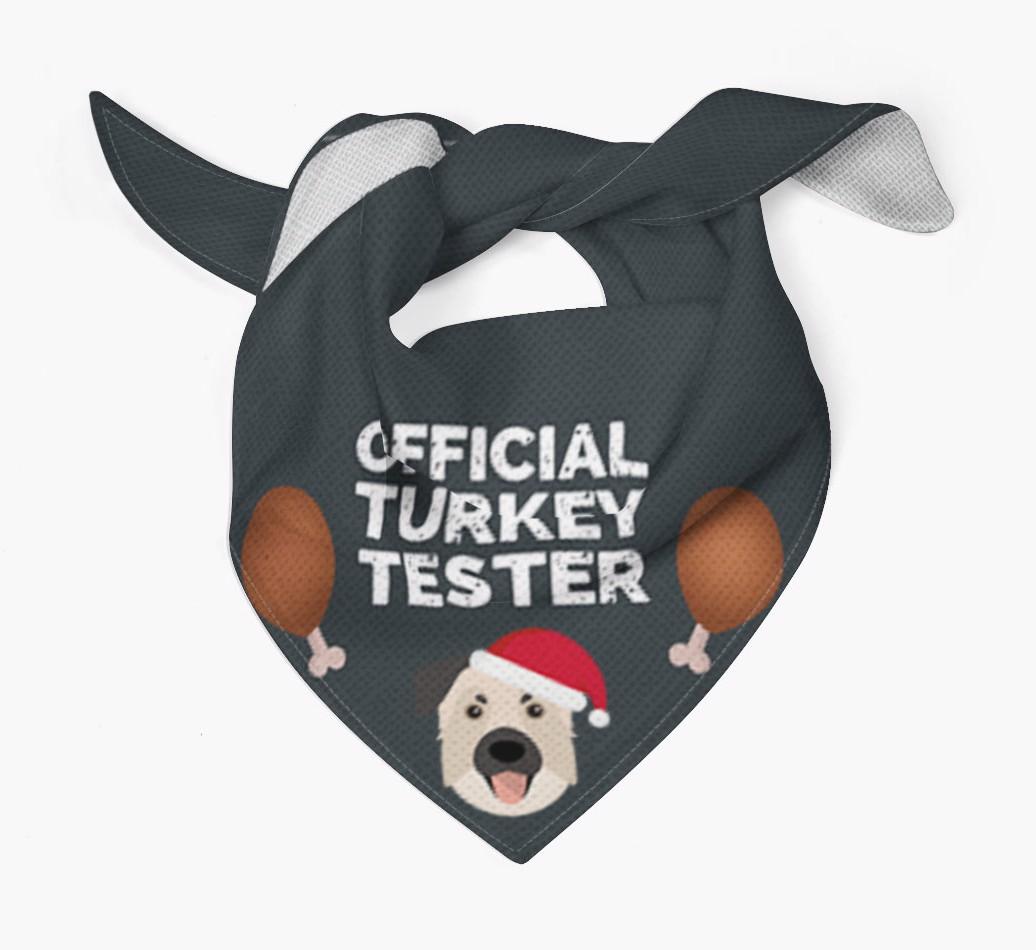 Official Turkey Tester : Personalized {breedFullName} Christmas Bandana