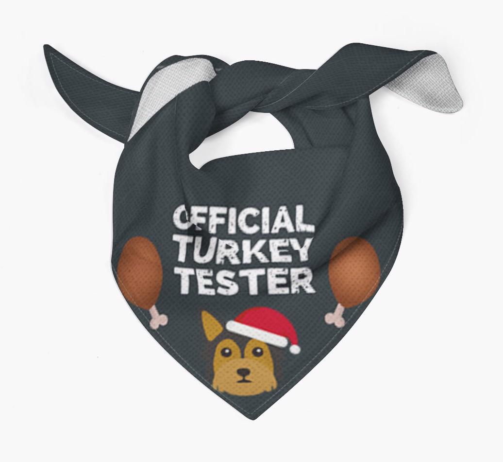 Official Turkey Tester : Personalized {breedFullName} Christmas Bandana