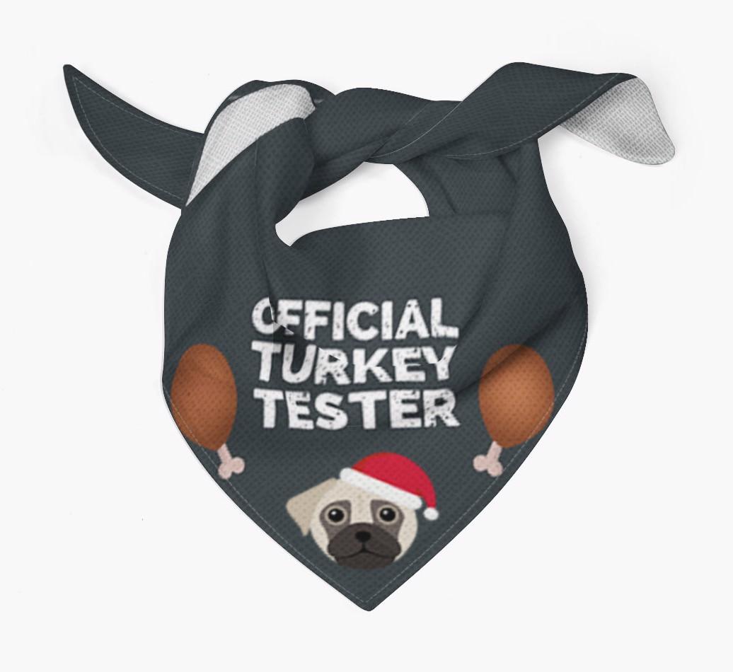 Official Turkey Tester : Personalized {breedFullName} Christmas Bandana