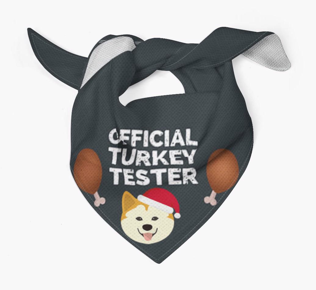 Official Turkey Tester : Personalized {breedFullName} Christmas Bandana