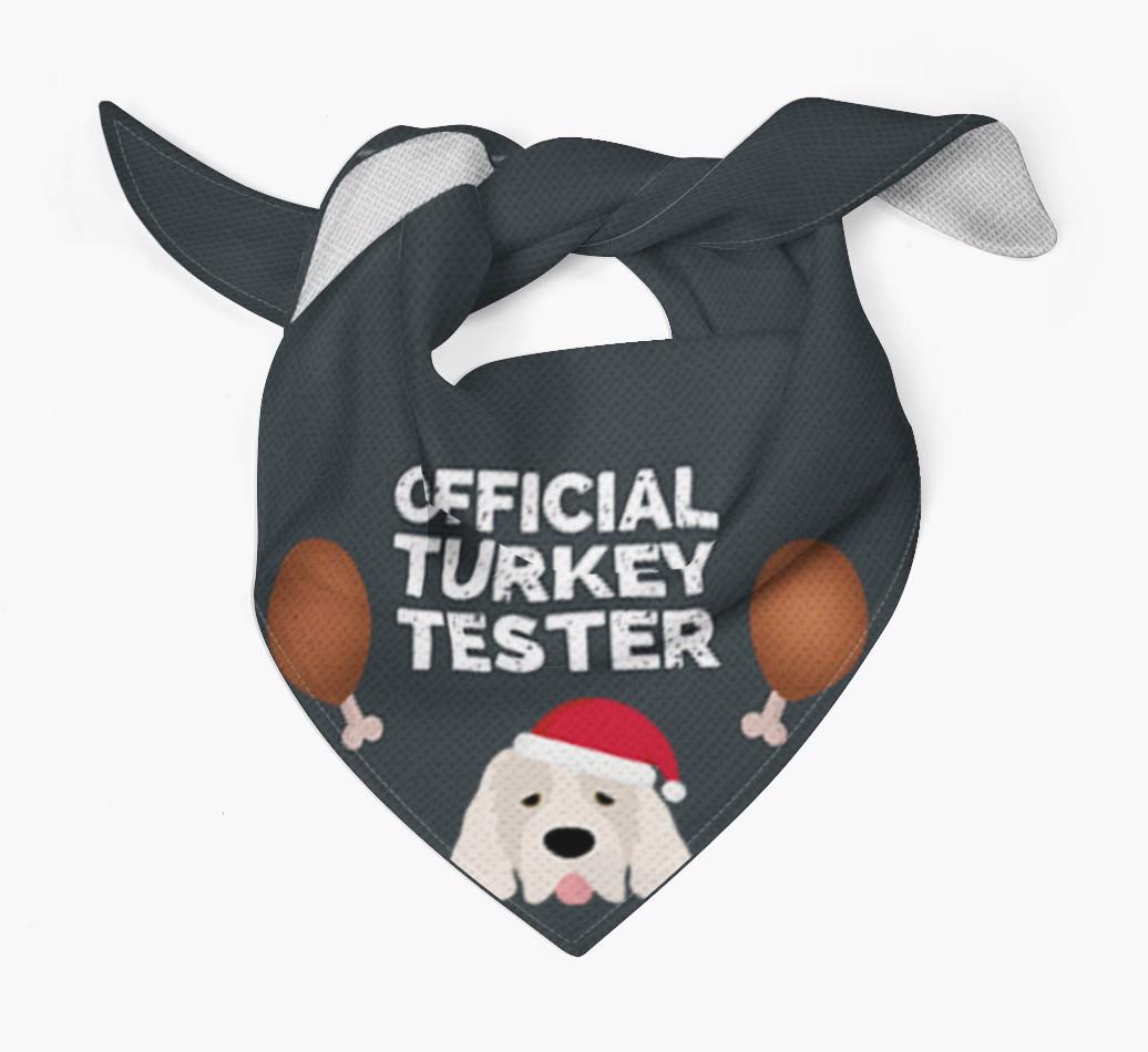 Official Turkey Tester : Personalized {breedFullName} Christmas Bandana