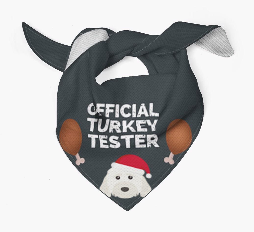 Official Turkey Tester : Personalized {breedFullName} Christmas Bandana