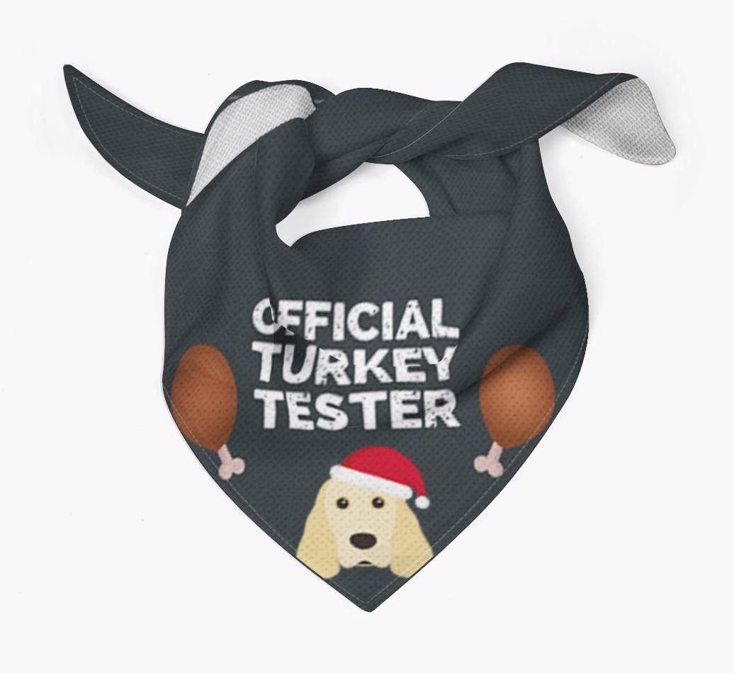 Official Turkey Tester : Personalized {breedFullName} Christmas Bandana