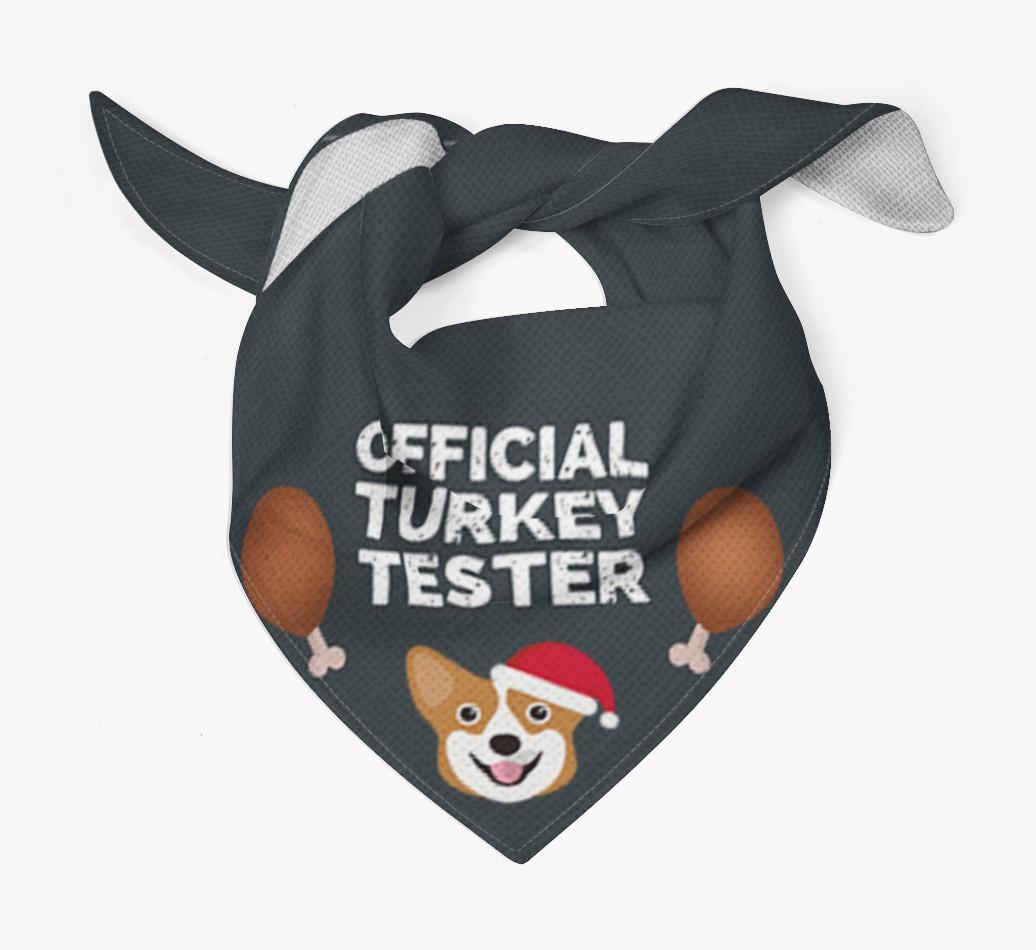 Official Turkey Tester : Personalized {breedFullName} Christmas Bandana