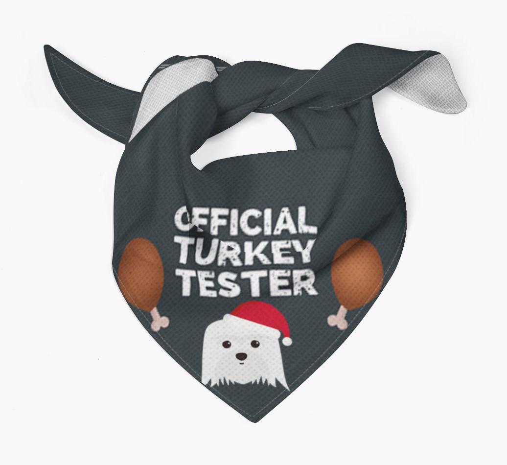 Official Turkey Tester : Personalized {breedFullName} Christmas Bandana
