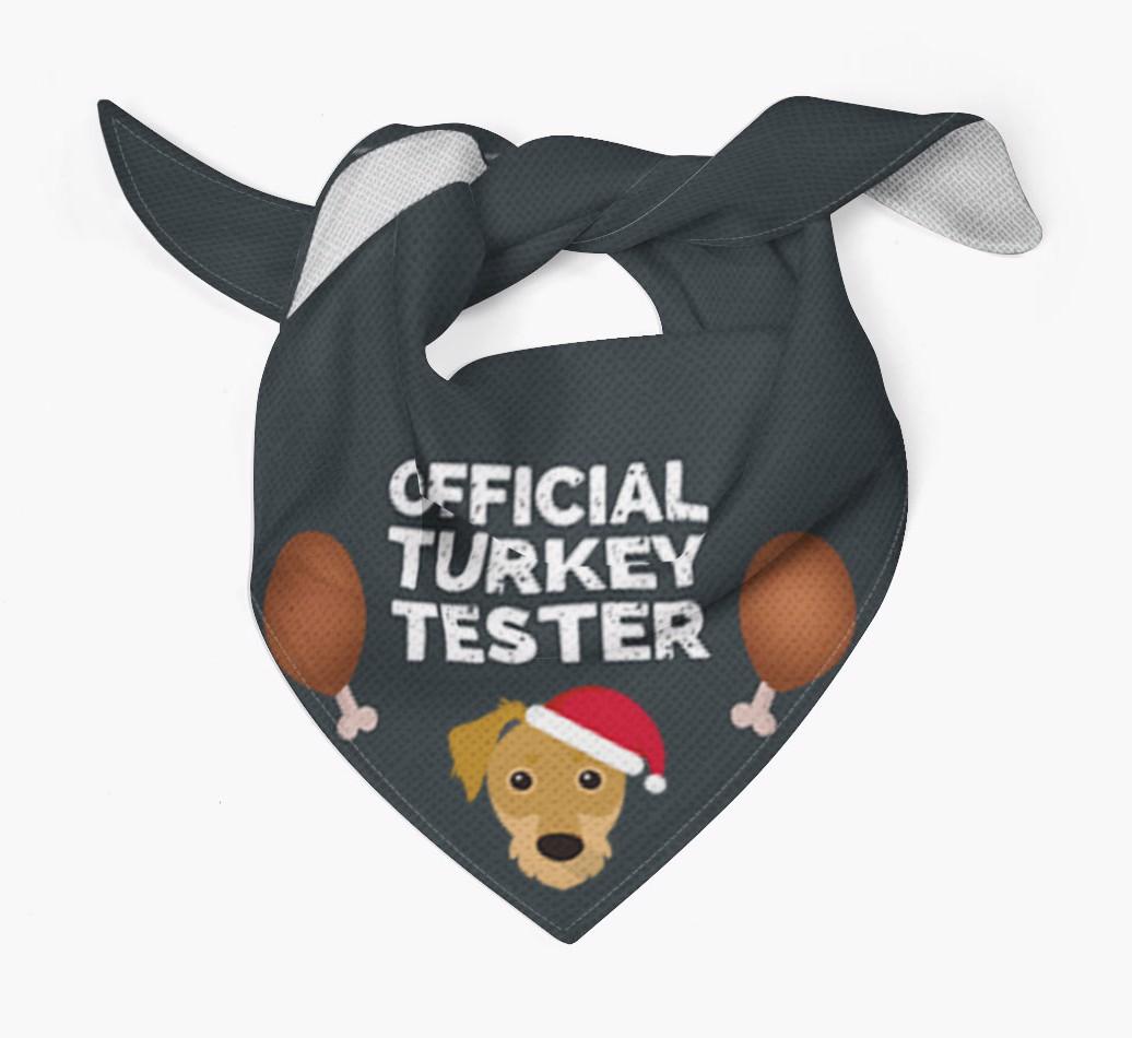 Official Turkey Tester : Personalized {breedFullName} Christmas Bandana