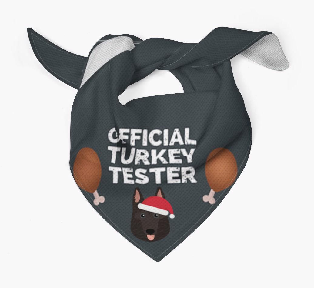 Official Turkey Tester : Personalized {breedFullName} Christmas Bandana