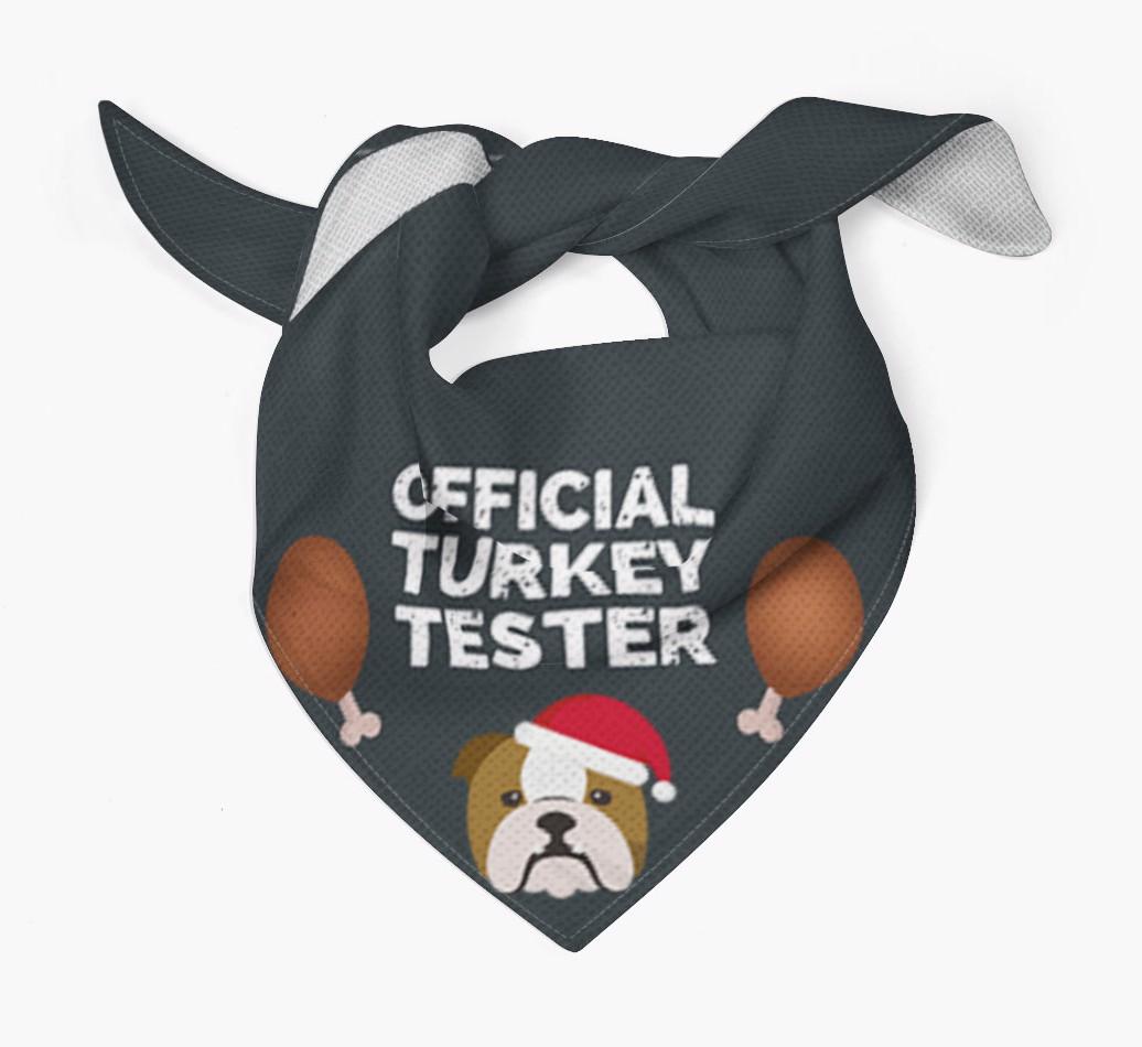 Official Turkey Tester : Personalized {breedFullName} Christmas Bandana