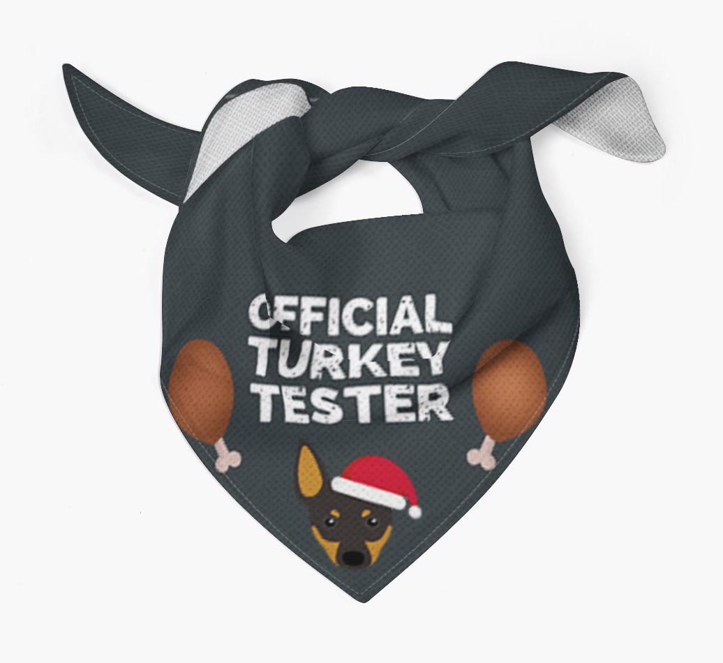 Official Turkey Tester : Personalized {breedFullName} Christmas Bandana