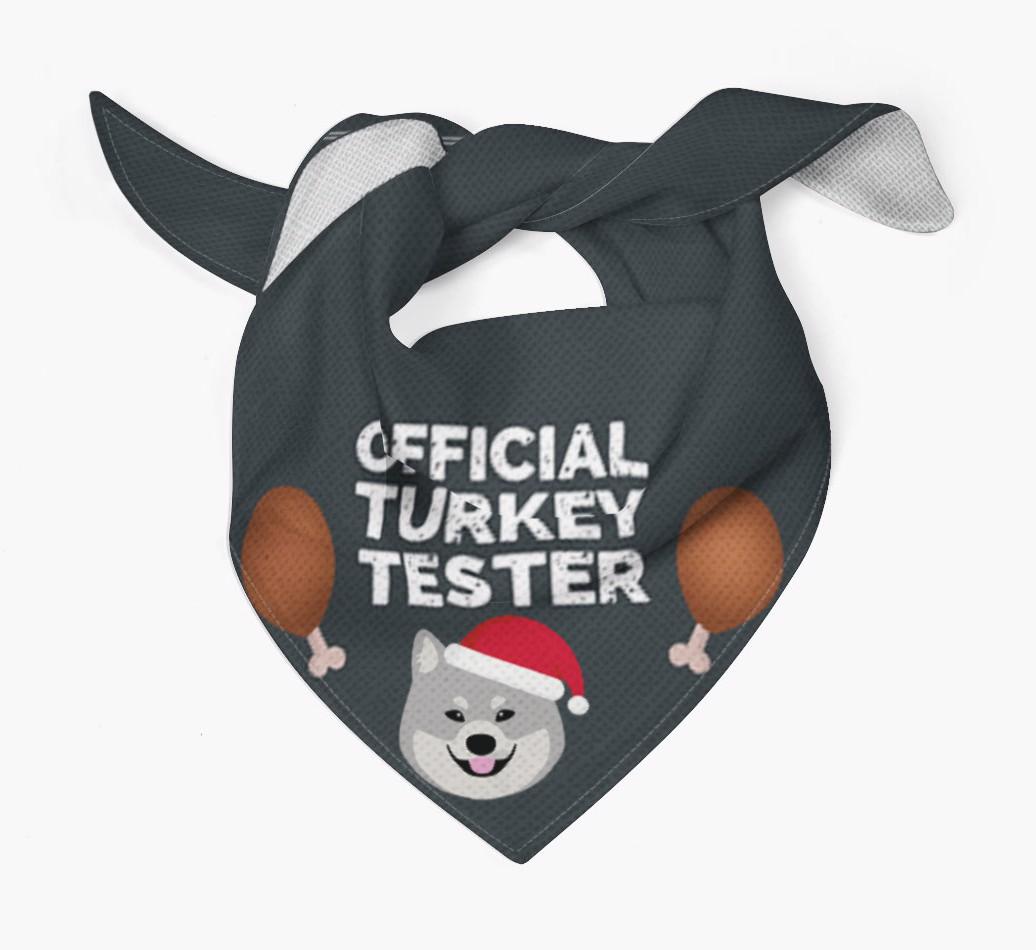 Official Turkey Tester : Personalized {breedFullName} Christmas Bandana