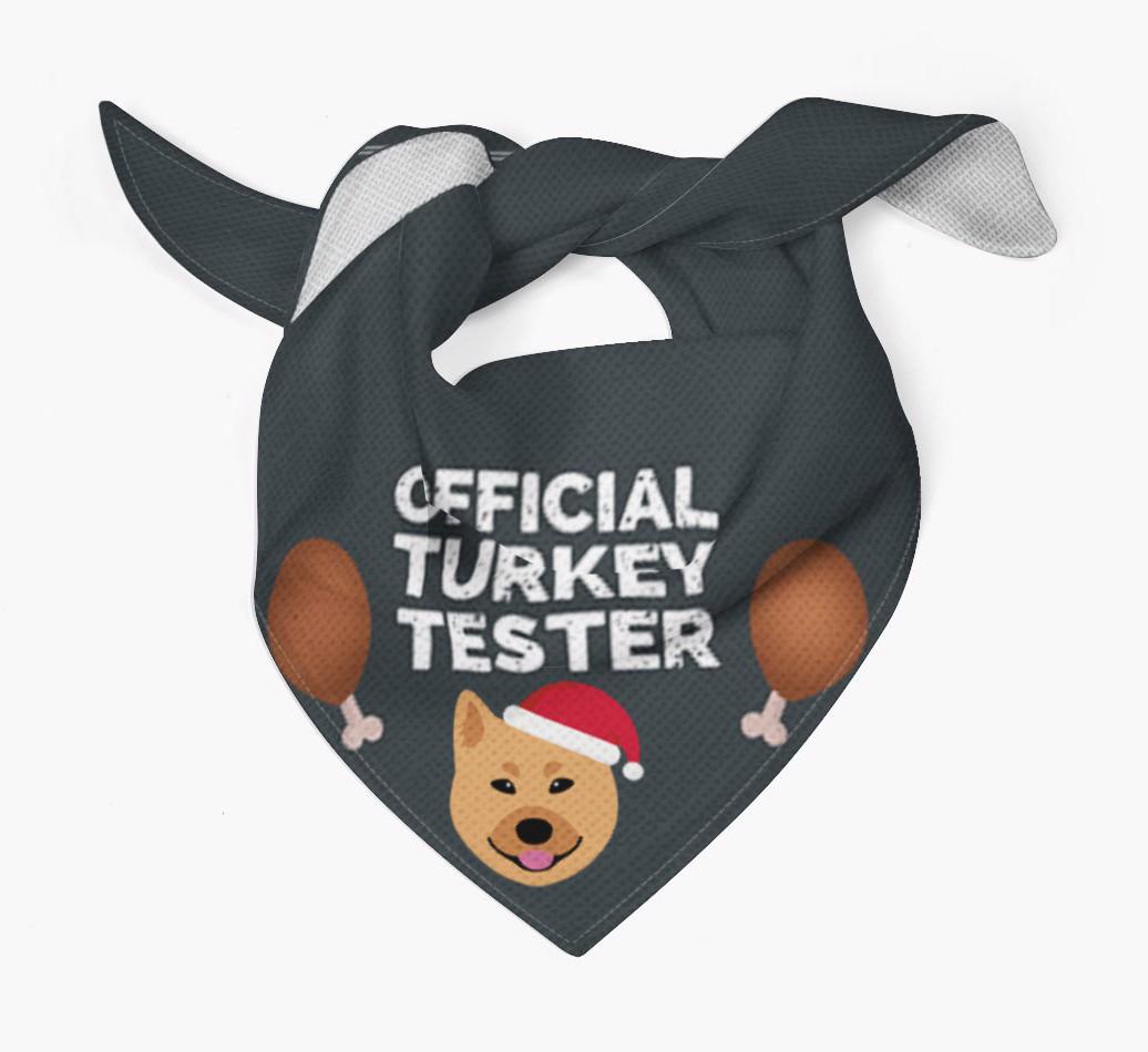 Official Turkey Tester : Personalized {breedFullName} Christmas Bandana