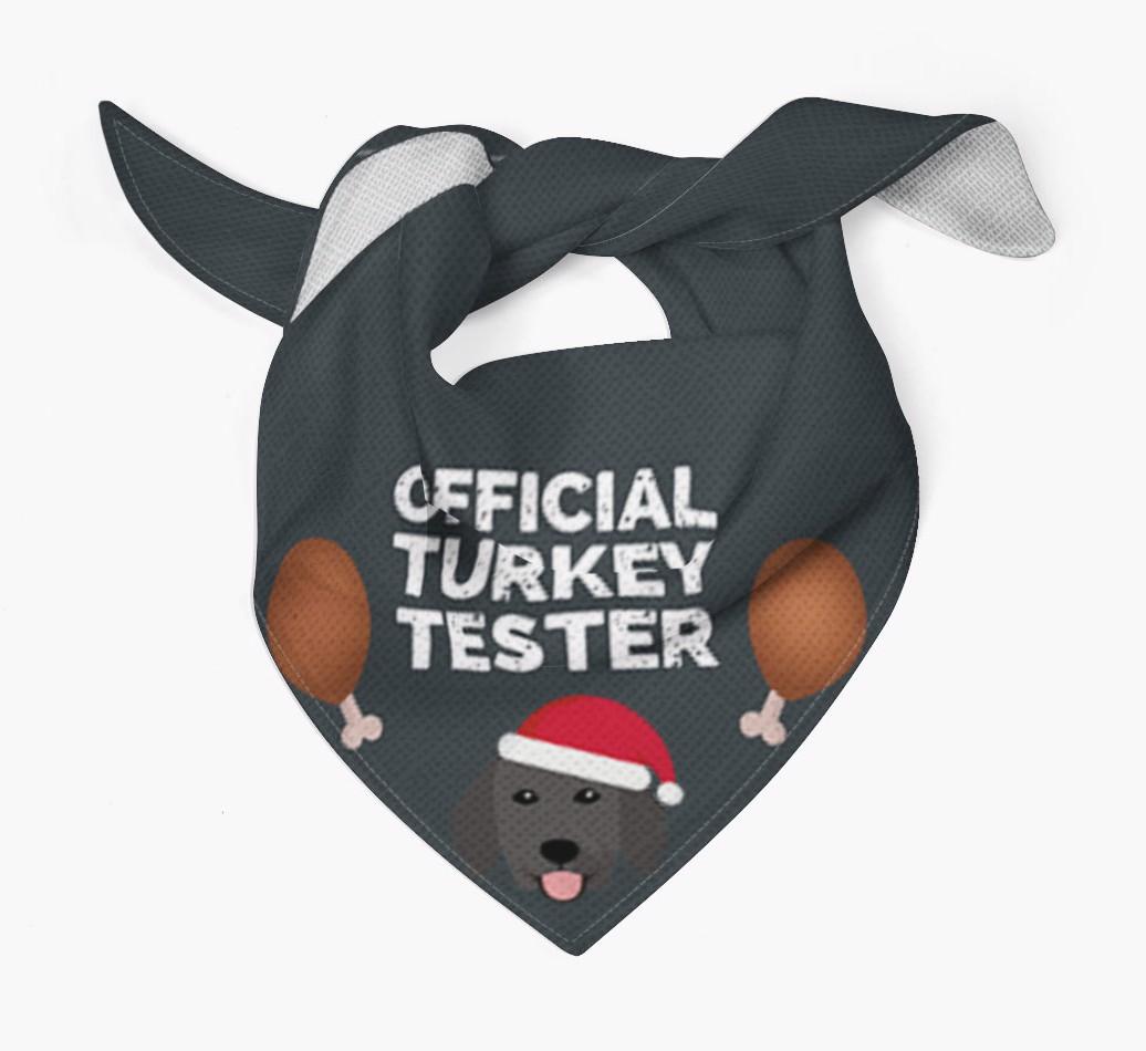 Official Turkey Tester : Personalized {breedFullName} Christmas Bandana