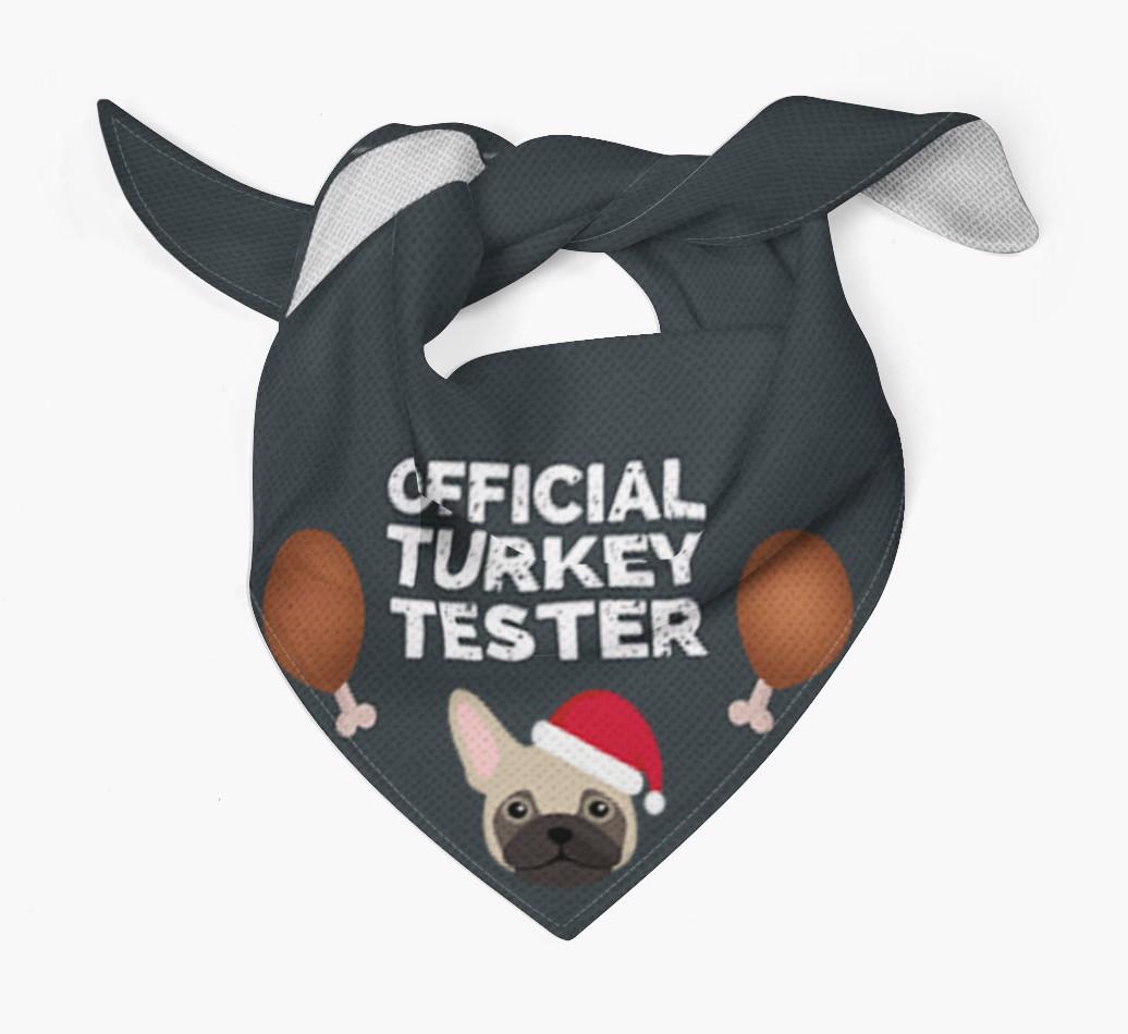 Official Turkey Tester : Personalized {breedFullName} Christmas Bandana