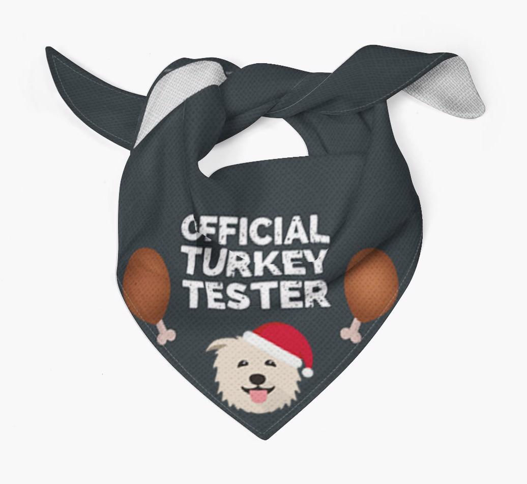 Official Turkey Tester : Personalized {breedFullName} Christmas Bandana
