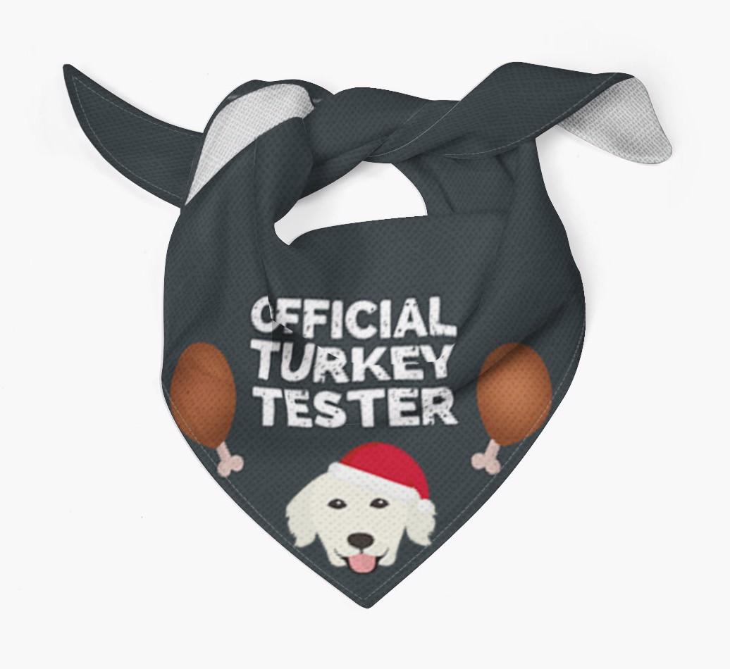 Official Turkey Tester : Personalised {breedFullName} Christmas Bandana