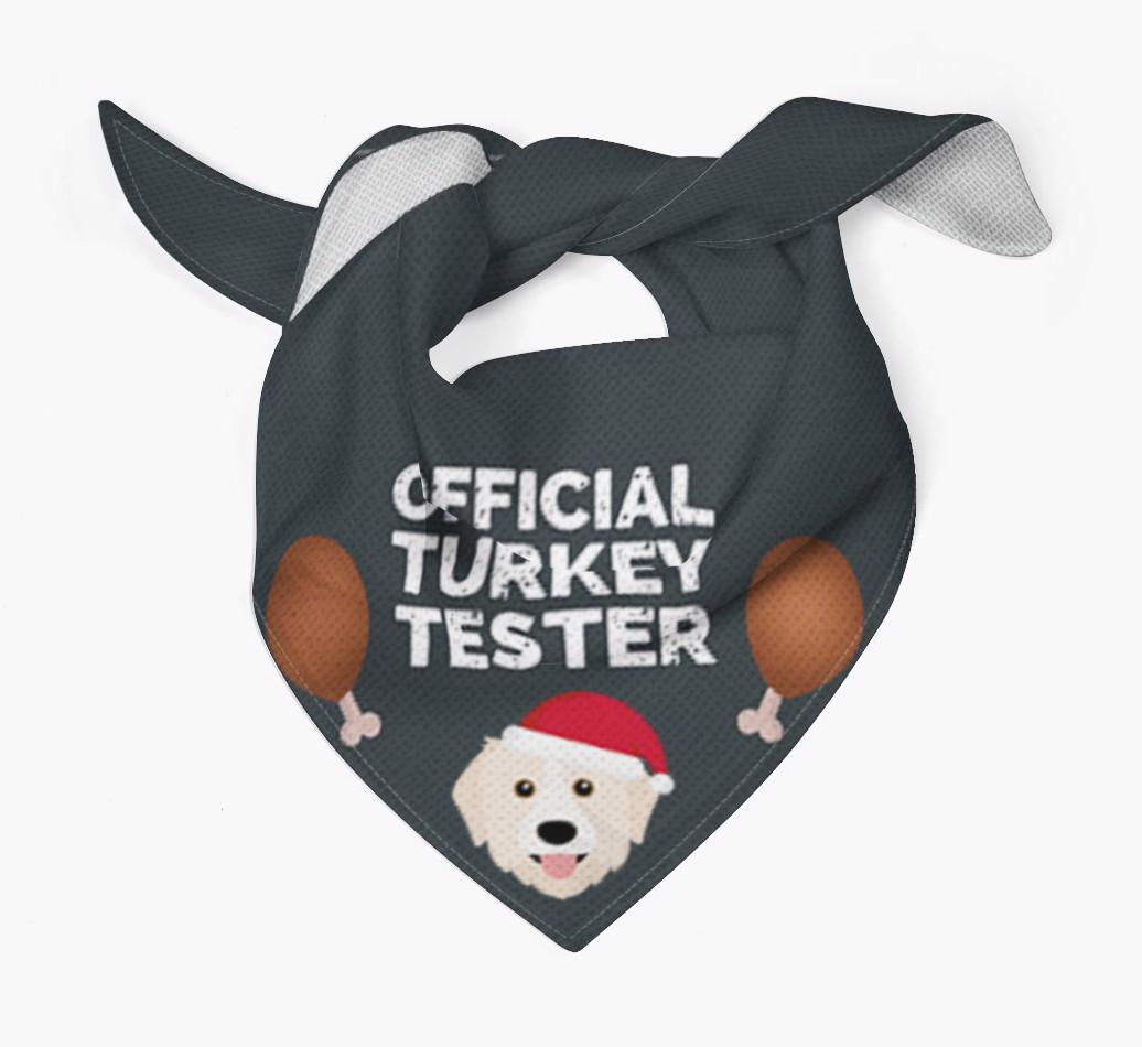 Official Turkey Tester : Personalized {breedFullName} Christmas Bandana