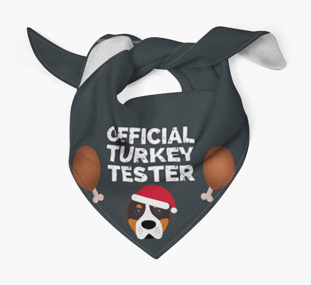 Official Turkey Tester : Personalized {breedFullName} Christmas Bandana