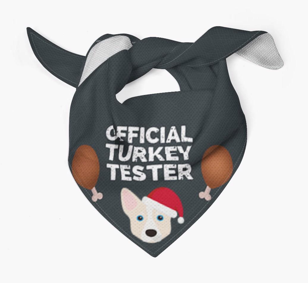 Official Turkey Tester : Personalized {breedFullName} Christmas Bandana