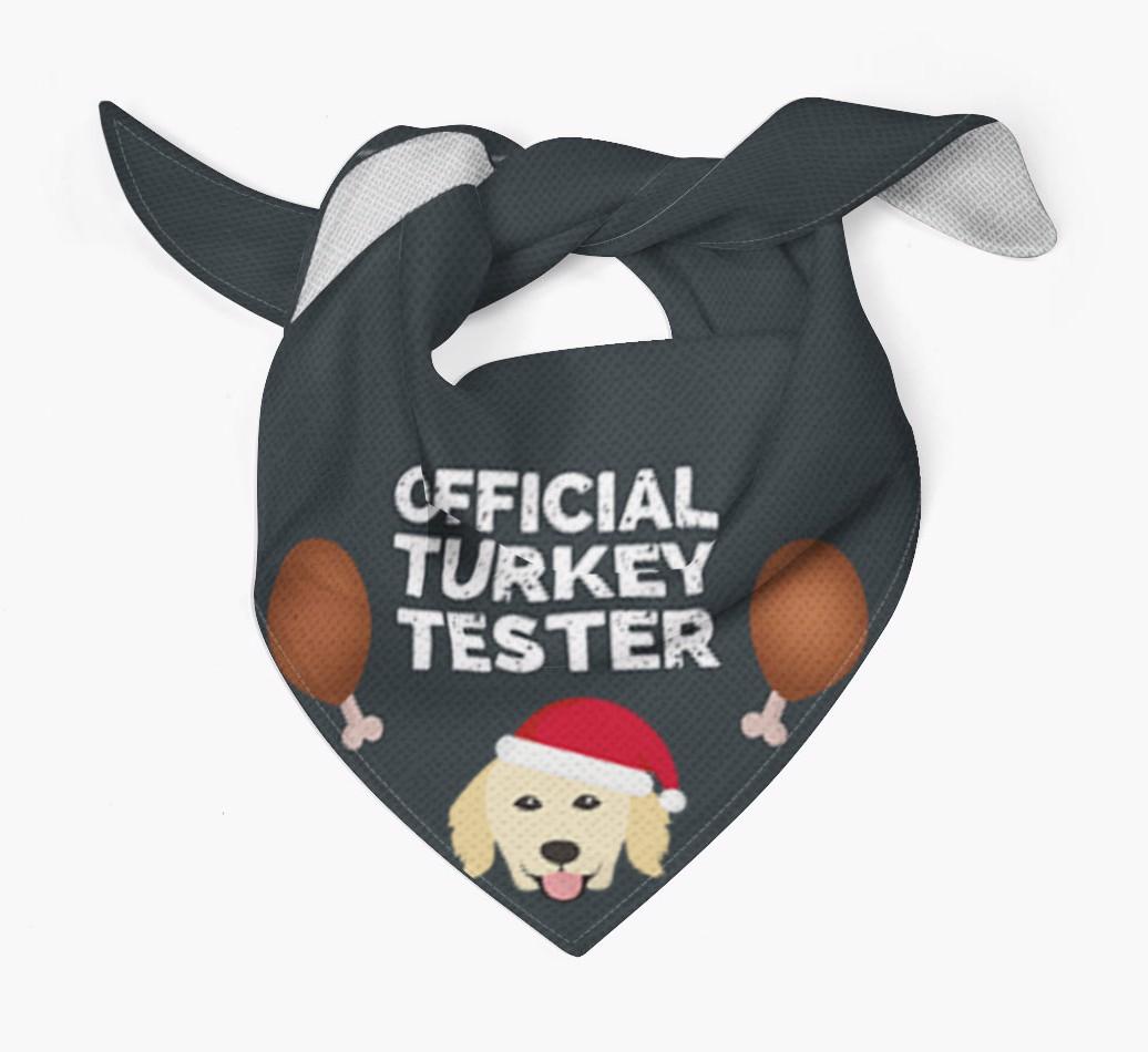 Official Turkey Tester : Personalized {breedFullName} Christmas Bandana