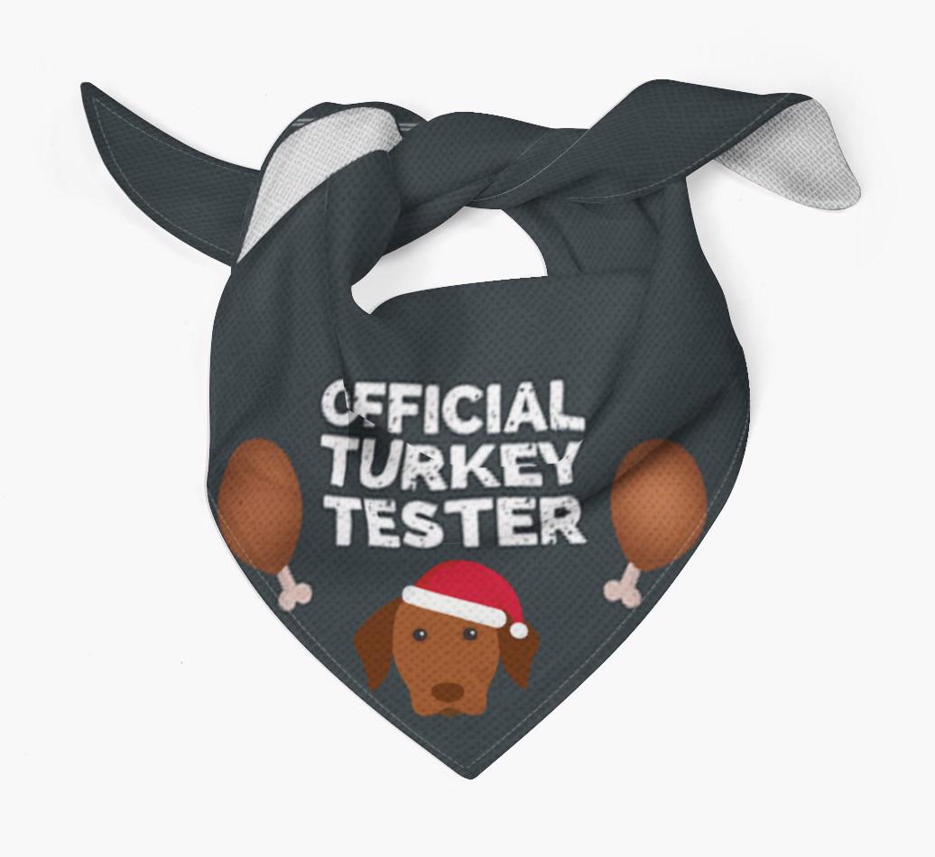 Official Turkey Tester : Personalized {breedFullName} Christmas Bandana