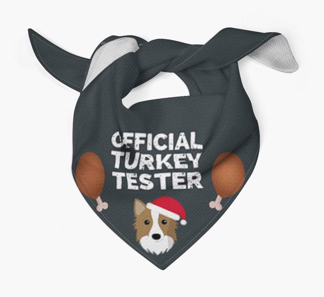 Official Turkey Tester : Personalized {breedFullName} Christmas Bandana