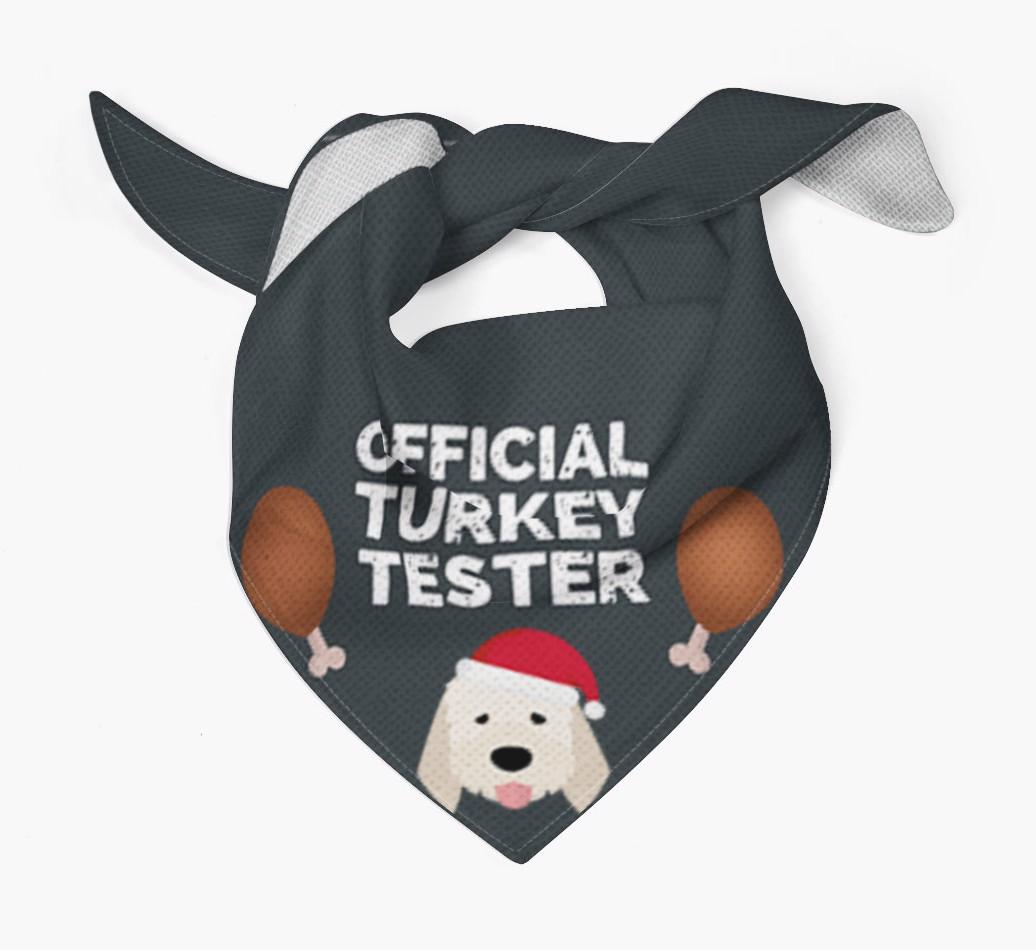 Official Turkey Tester : Personalized {breedFullName} Christmas Bandana