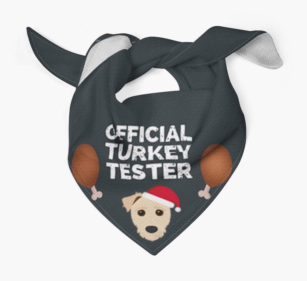 Official Turkey Tester : Personalized {breedFullName} Christmas Bandana