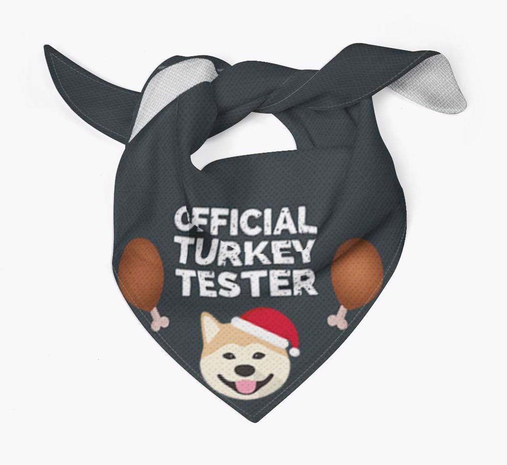Official Turkey Tester : Personalized {breedFullName} Christmas Bandana