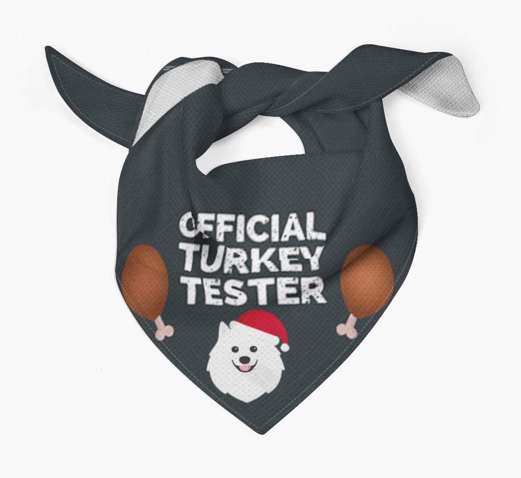 Official Turkey Tester : Personalized {breedFullName} Christmas Bandana