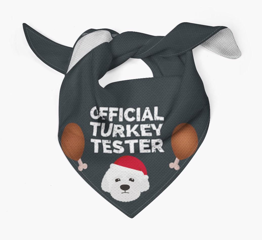 Official Turkey Tester : Personalized {breedFullName} Christmas Bandana