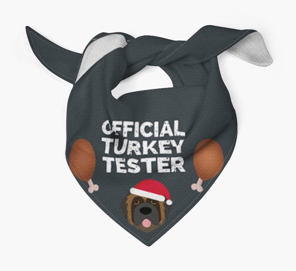 Official Turkey Tester : Personalized {breedFullName} Christmas Bandana