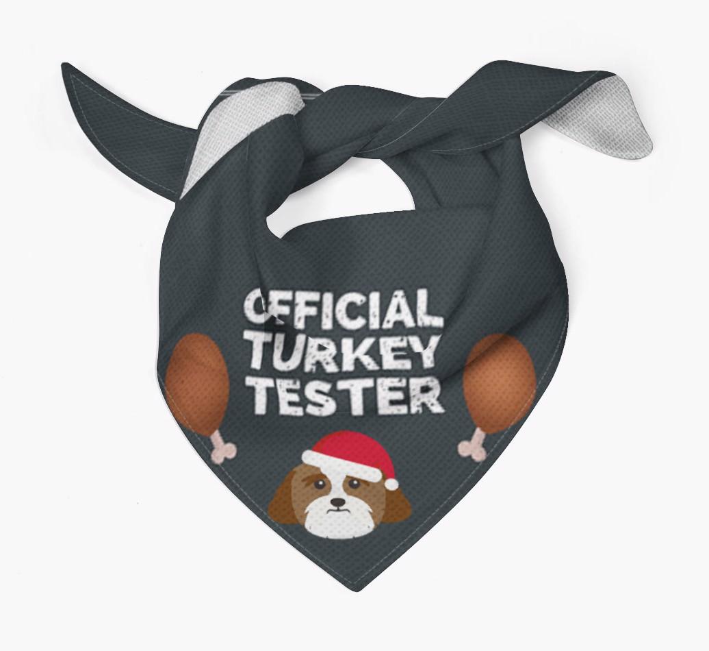 Official Turkey Tester : Personalized {breedFullName} Christmas Bandana