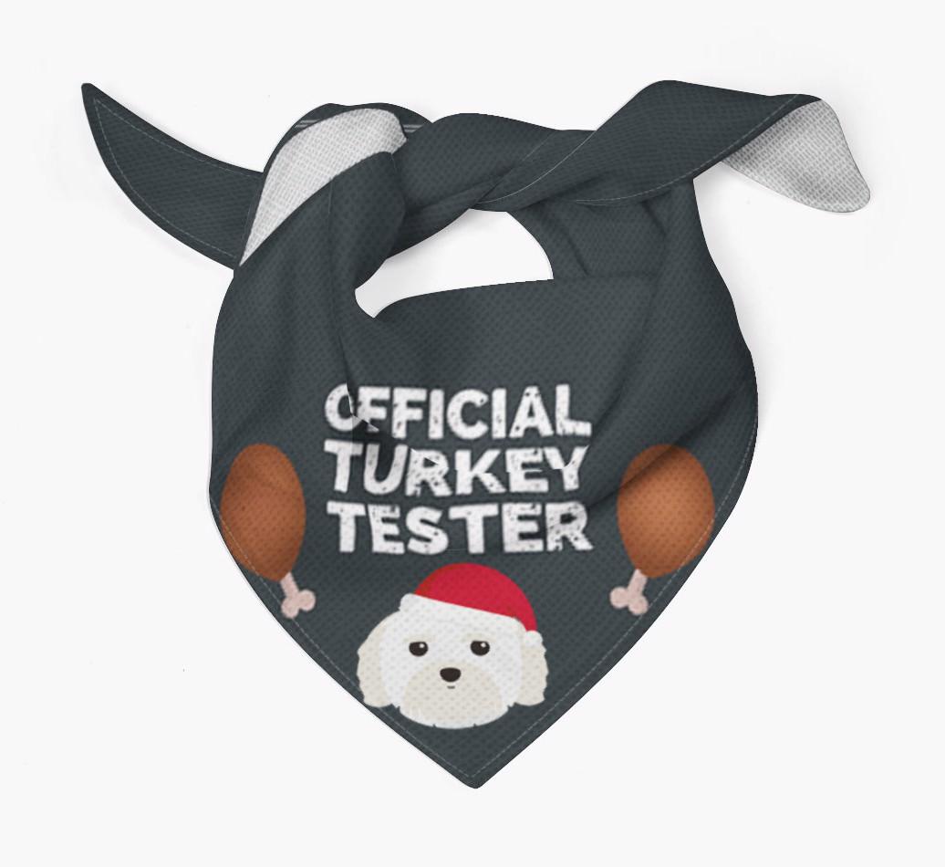 Official Turkey Tester : Personalized {breedFullName} Christmas Bandana