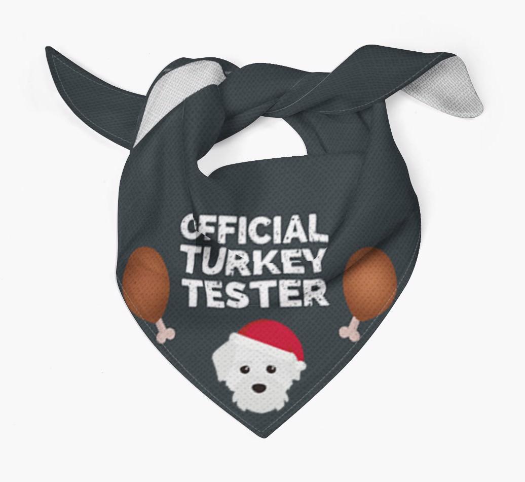 Official Turkey Tester : Personalized {breedFullName} Christmas Bandana